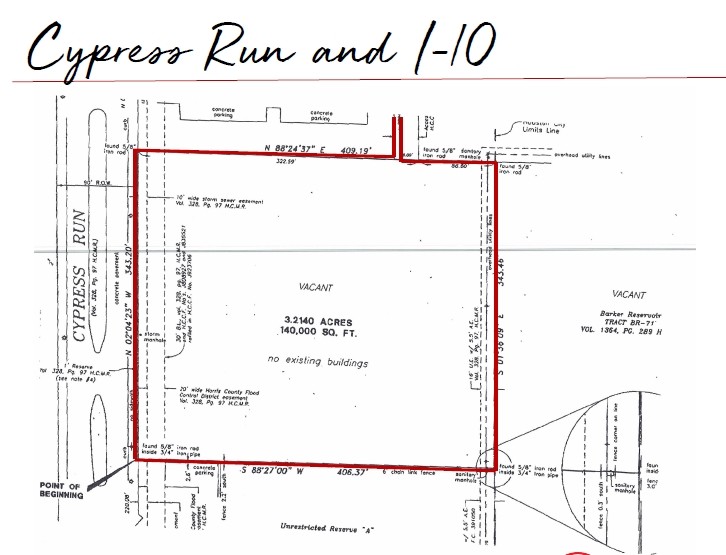 I-10 & Barker Cypress Rd, Houston, TX à vendre Plan de site- Image 1 de 1