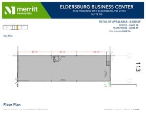 1393 Progress Way, Eldersburg, MD à louer Plan d’étage- Image 1 de 2