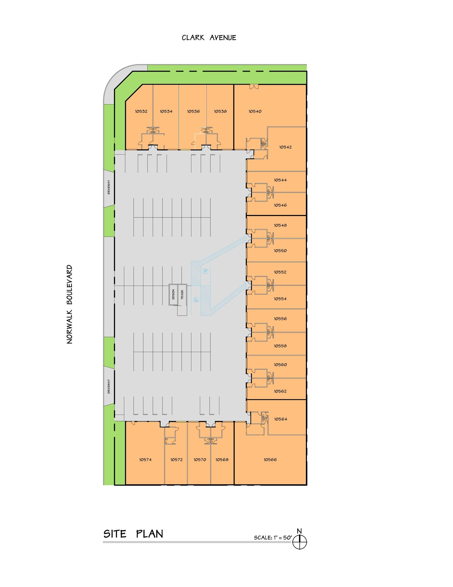 10532-10576 Norwalk Blvd, Santa Fe Springs, CA for lease Site Plan- Image 1 of 1