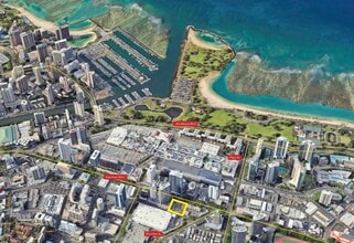 1374 Kapiolani Blvd, Honolulu, HI - AERIAL  map view