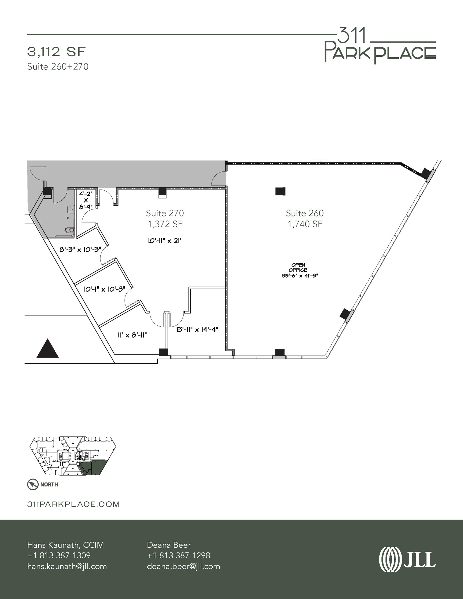 311 Park Place Blvd, Clearwater, FL à louer Plan d’étage- Image 1 de 2