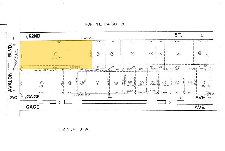 6200 Avalon Blvd, Los Angeles, CA à louer - Plan cadastral - Image 2 de 11