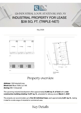 Plus de détails pour 126 Industrial Loop, Staten Island, NY - Industriel à louer