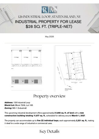 Plus de détails pour 126 Industrial Loop, Staten Island, NY - Industriel à louer