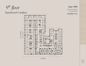 607 14th St NW, Washington, DC à louer Plan d’étage- Image 2 de 3