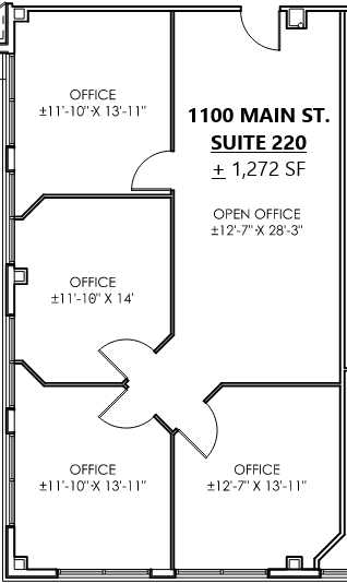 1100 Main St, Woodland, CA à louer Plan d’étage- Image 1 de 1