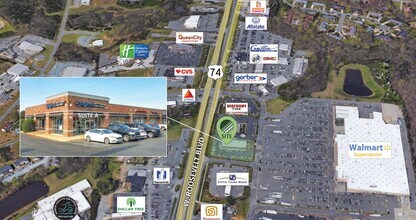 2410 W Roosevelt Blvd, Monroe, NC - Aerial  map view