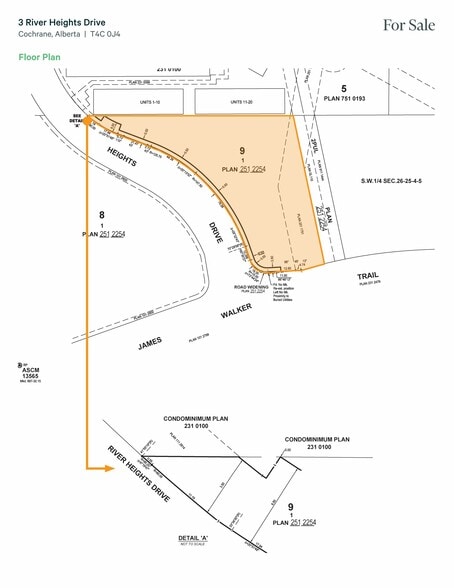 3 River Heights Dr, Cochrane, AB à vendre - Plan de site - Image 2 de 2
