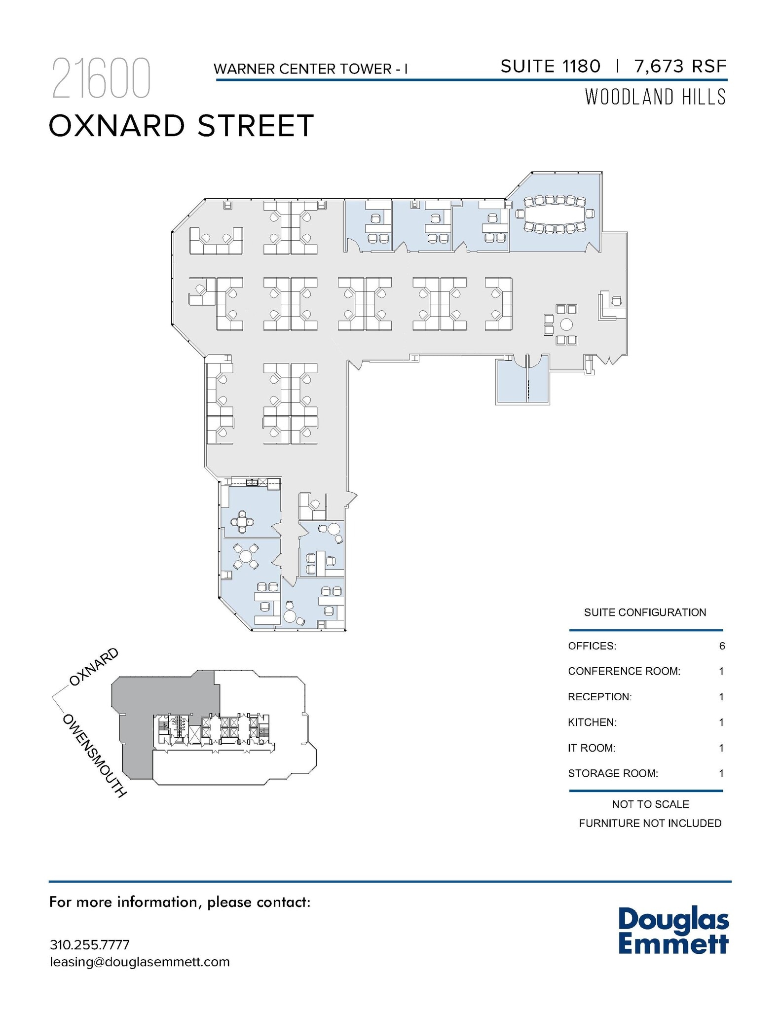 21600 Oxnard St, Woodland Hills, CA à louer Plan d’étage- Image 1 de 1