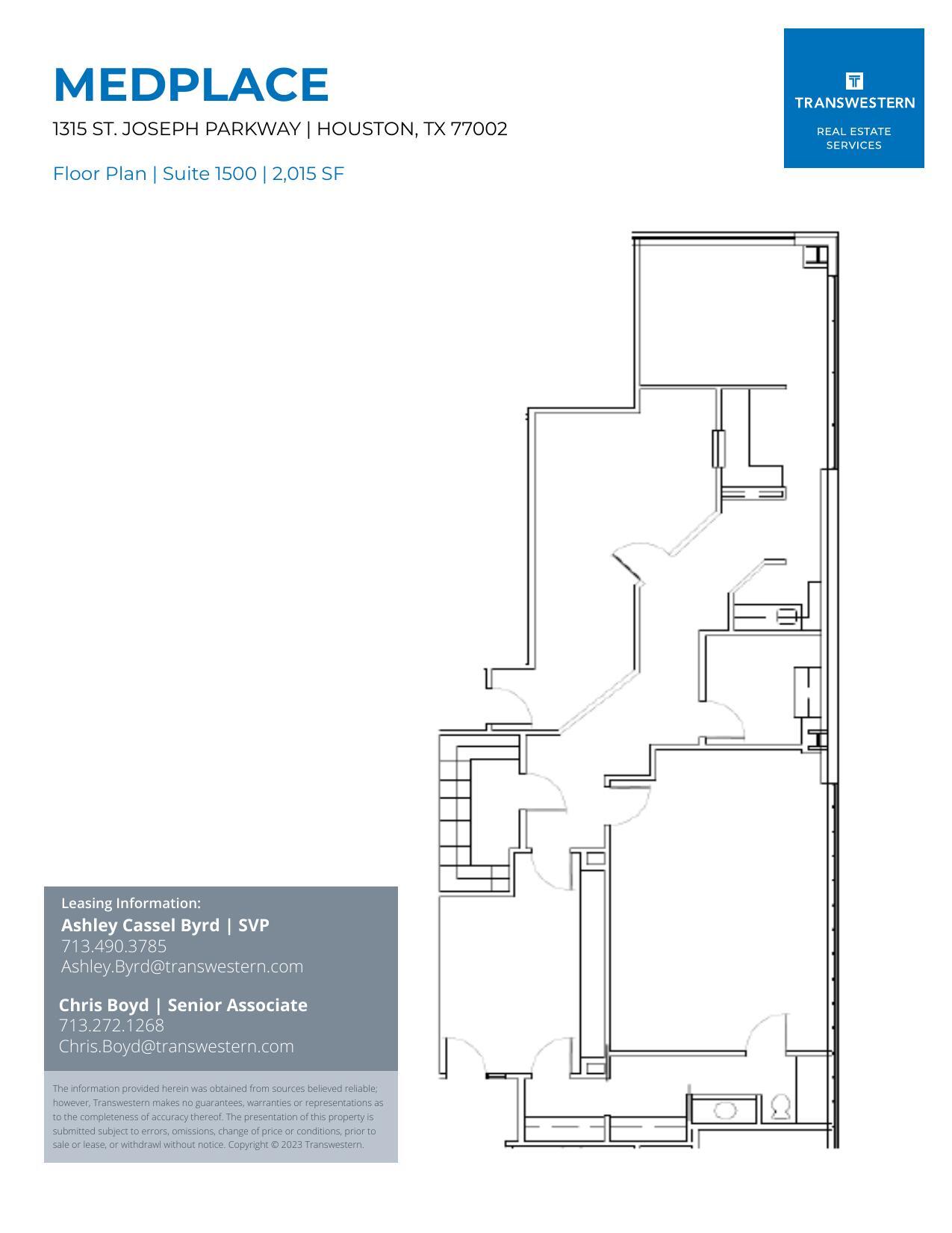 1315 St Joseph Pky, Houston, TX for lease Floor Plan- Image 1 of 1