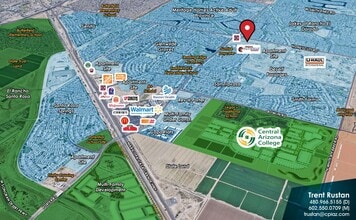 SEC Honeycutt Rd & Porter Rd, Maricopa, AZ - AERIAL  map view - Image1