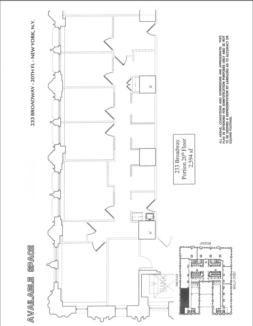 233 Broadway, New York, NY for lease Floor Plan- Image 1 of 4