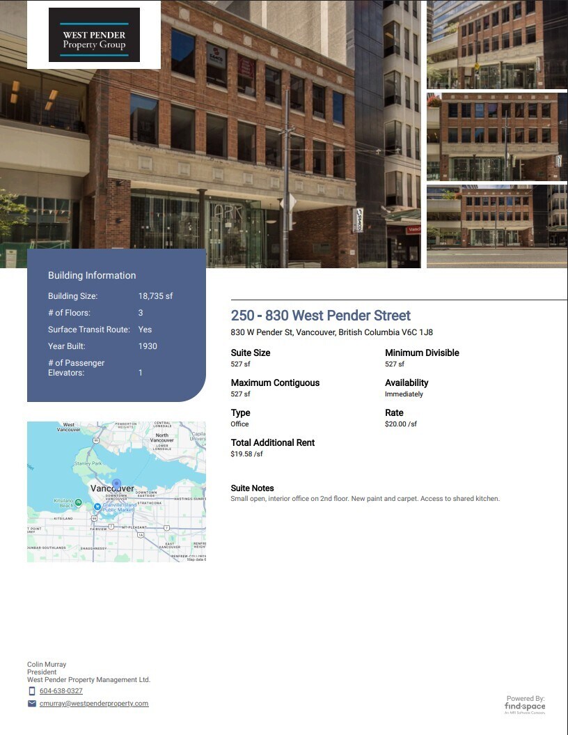 830 W Pender St, Vancouver, BC for lease Other- Image 1 of 1