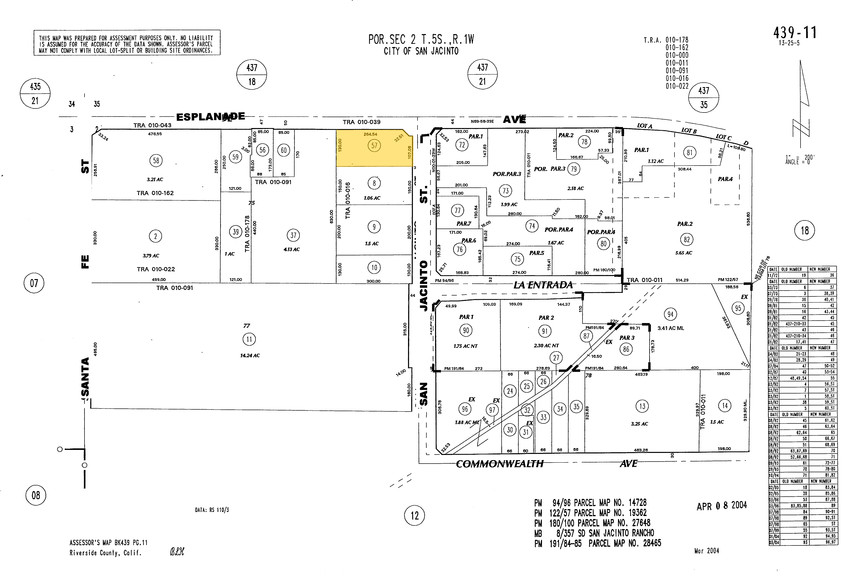 1520 S San Jacinto Ave, San Jacinto, CA à vendre - Plan cadastral - Image 2 de 8