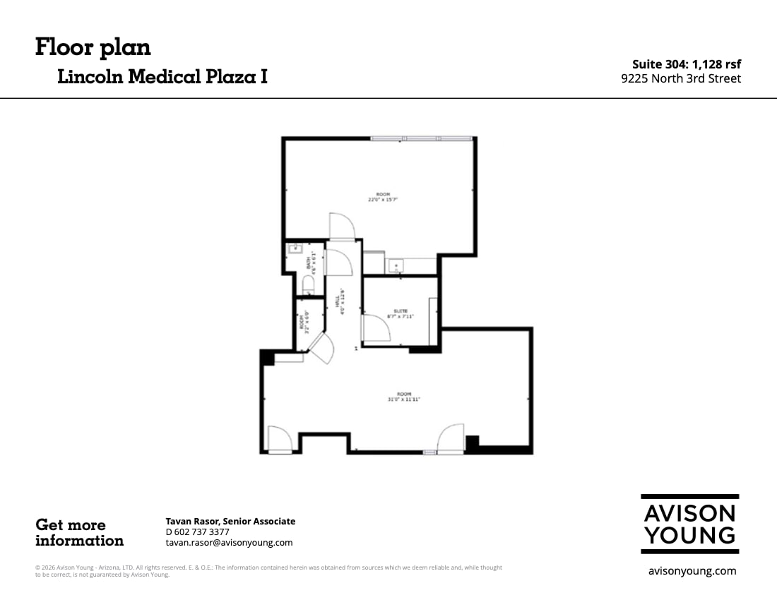 9225 N 3rd St, Phoenix, AZ for lease Floor Plan- Image 1 of 1