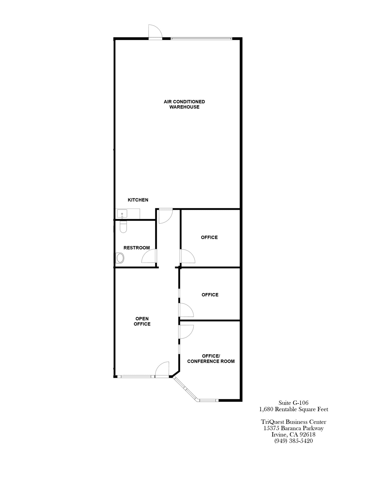 15375 Barranca Pky, Irvine, CA à louer Plan d’étage- Image 1 de 1