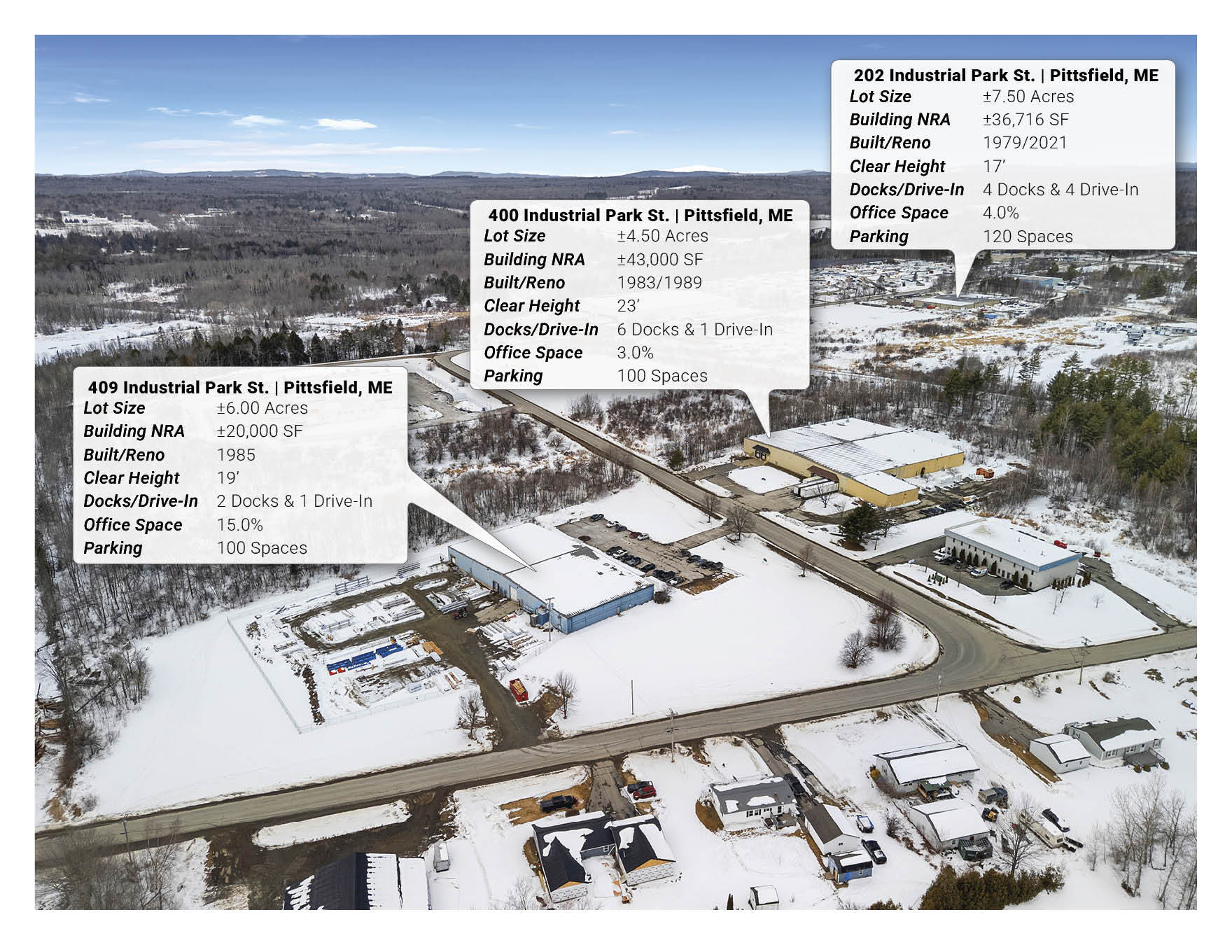 202, 400 and 409 Industrial Park Street portefeuille de 3 propriétés à vendre sur LoopNet.ca Photo principale- Image 1 de 2