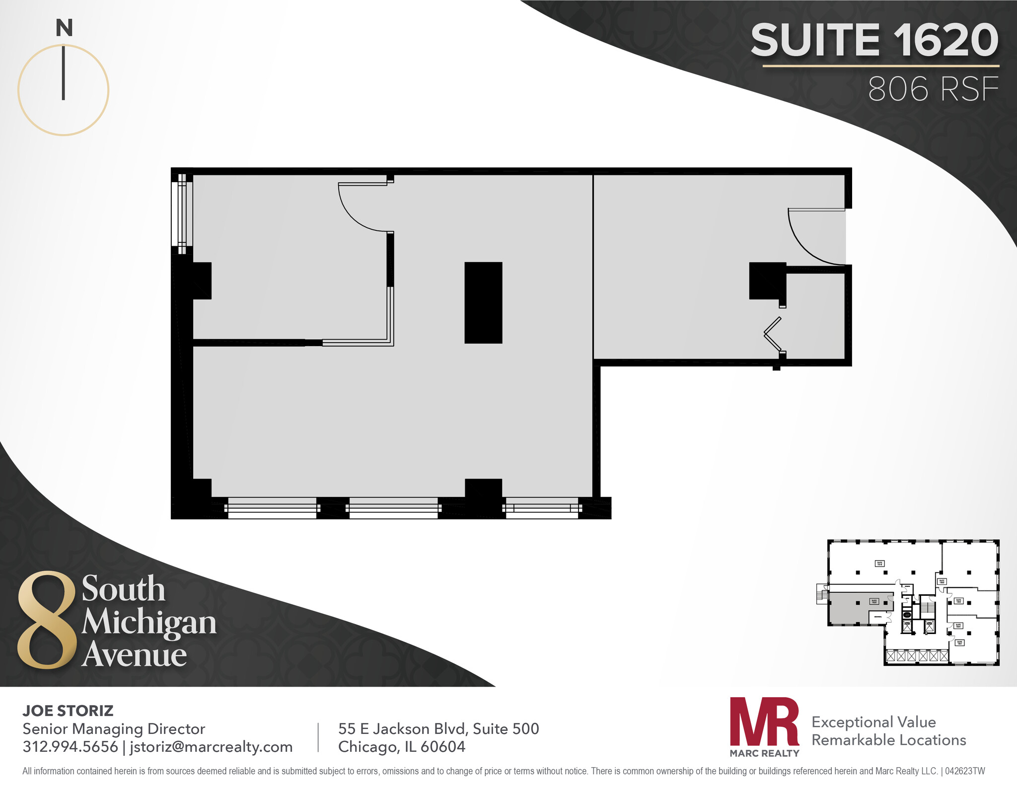 8 S Michigan Ave, Chicago, IL à louer Plan d  tage- Image 1 de 6