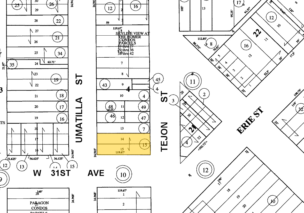 3121 Tejon St, Denver, CO à vendre Plan cadastral- Image 1 de 3