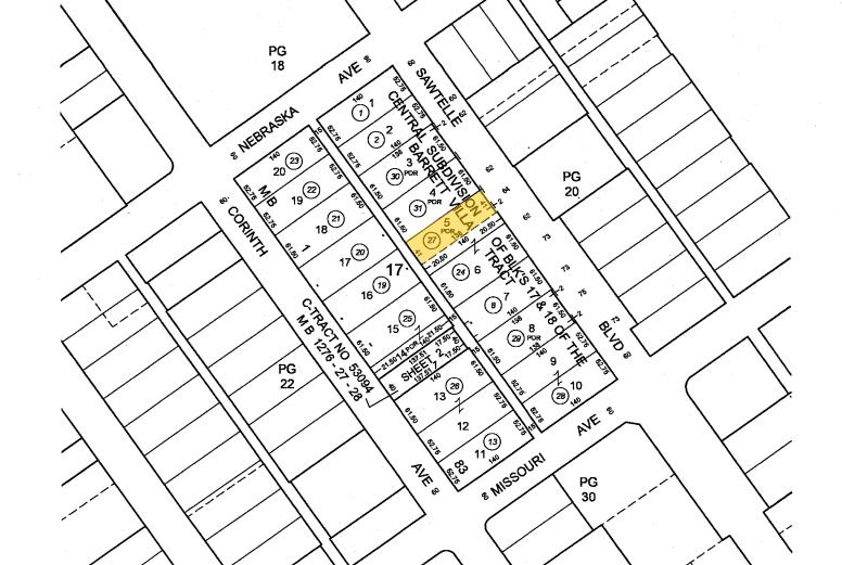 1823 Sawtelle Blvd, Los Angeles, CA à vendre - Plan cadastral - Image 1 de 1