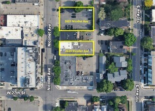2639-2641 Nicollet Ave, Minneapolis, MN - AERIAL  map view