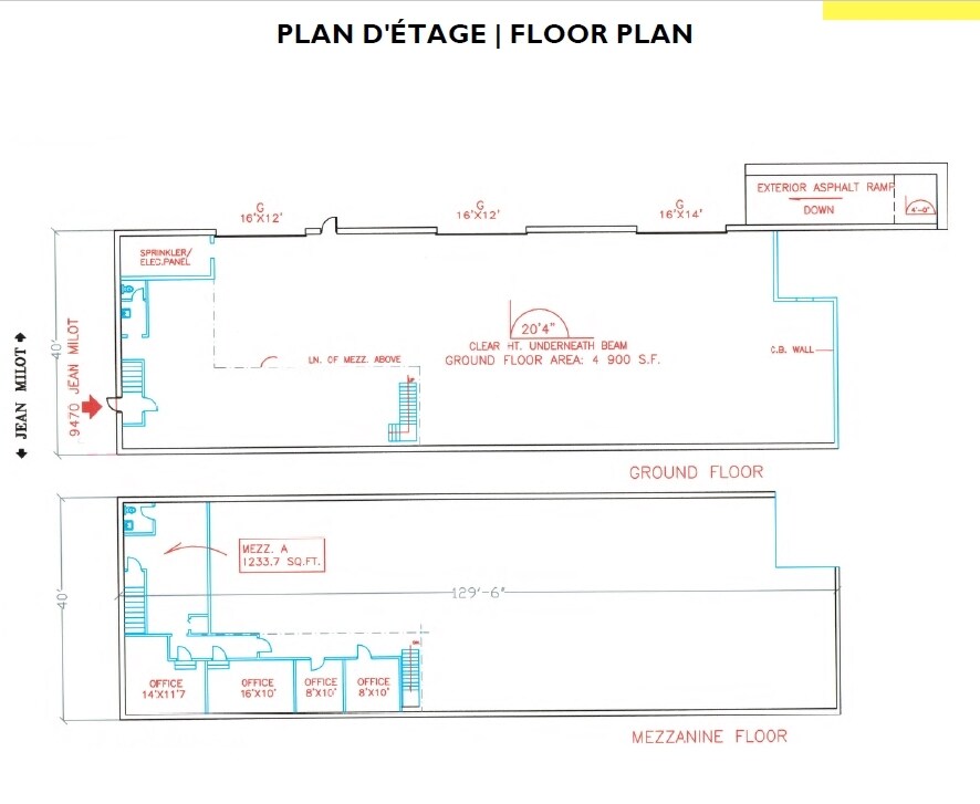 9470 Rue Jean-Milot, Montréal, QC for lease Floor Plan- Image 1 of 1