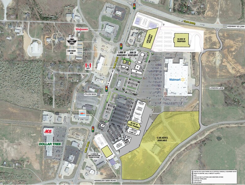 1347 Southern Hills Ctr, West Plains, MO for lease - Aerial - Image 3 of 4