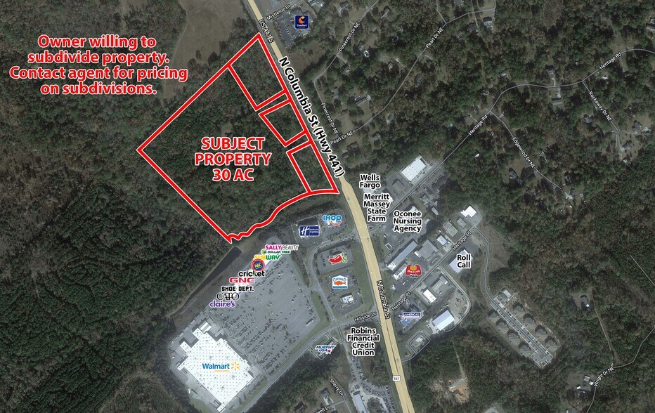 2610 N Columbia St, Milledgeville, GA à vendre - Aérien - Image 3 de 3