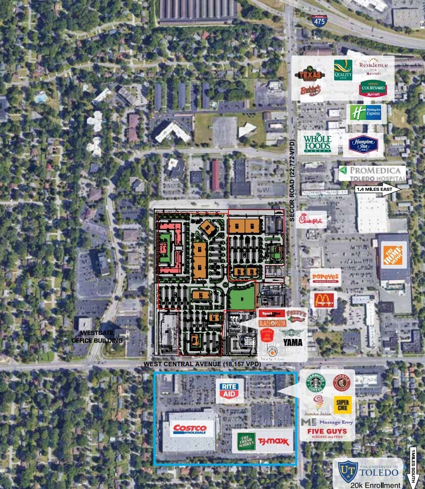 3408 W Central Ave, Toledo, OH à louer Photo du bâtiment- Image 1 de 2