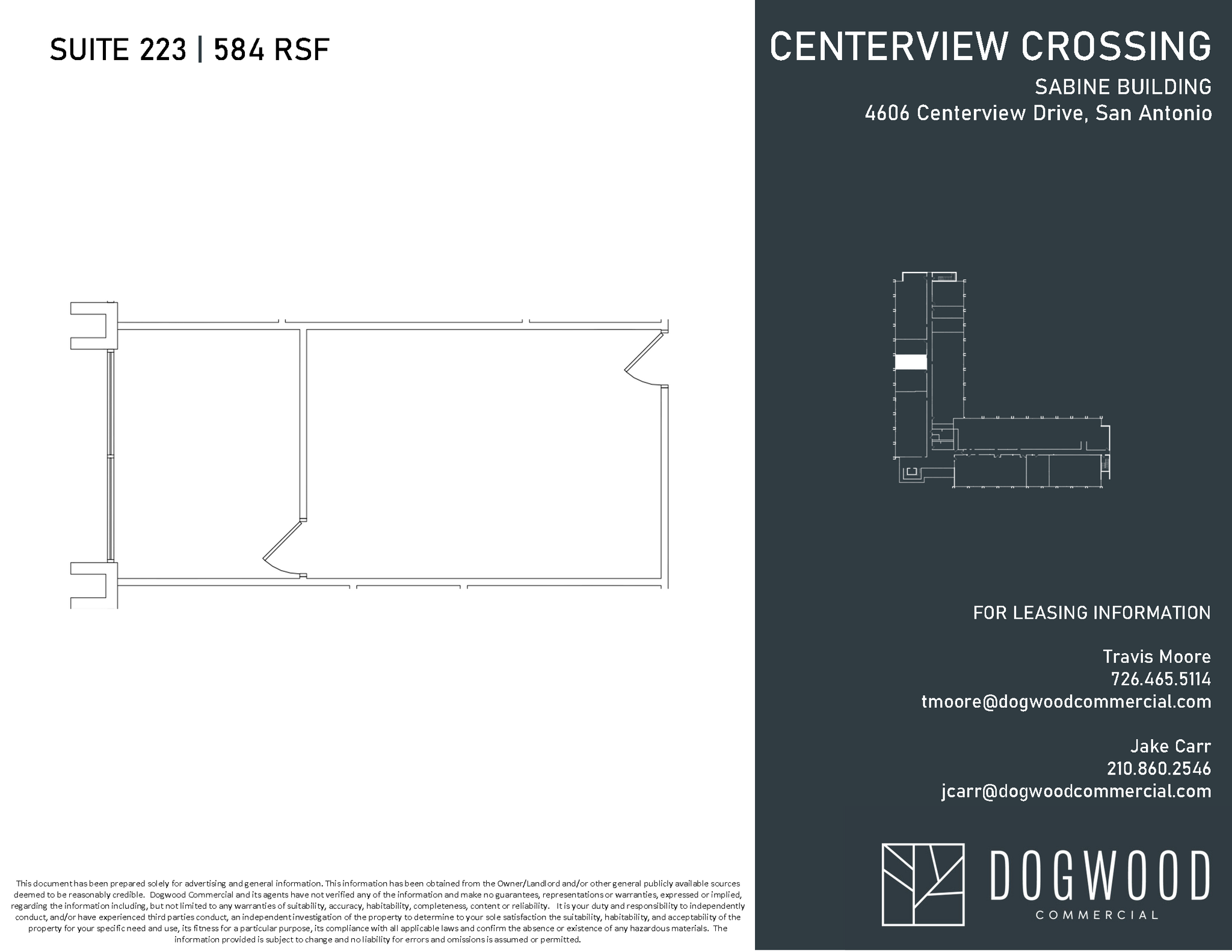 4538 Centerview Dr, San Antonio, TX à louer Plan d  tage- Image 1 de 1