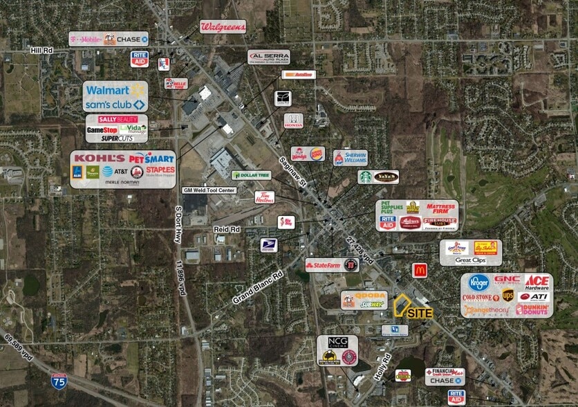 NEC Saginaw Rd & Bella Vista Rd, Grand Blanc, MI for lease - Aerial - Image 3 of 6