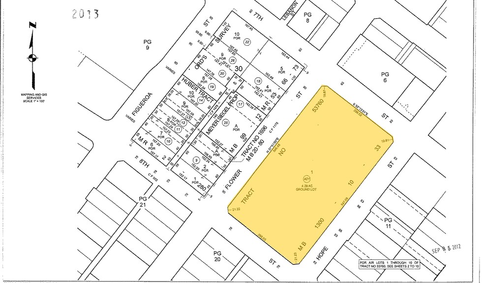700 S Flower St, Los Angeles, CA for lease - Plat Map - Image 2 of 69
