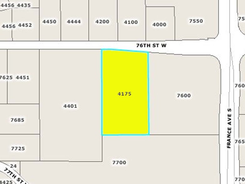 4175 W 76th St, Edina, MN à vendre - Plan cadastral - Image 1 de 1