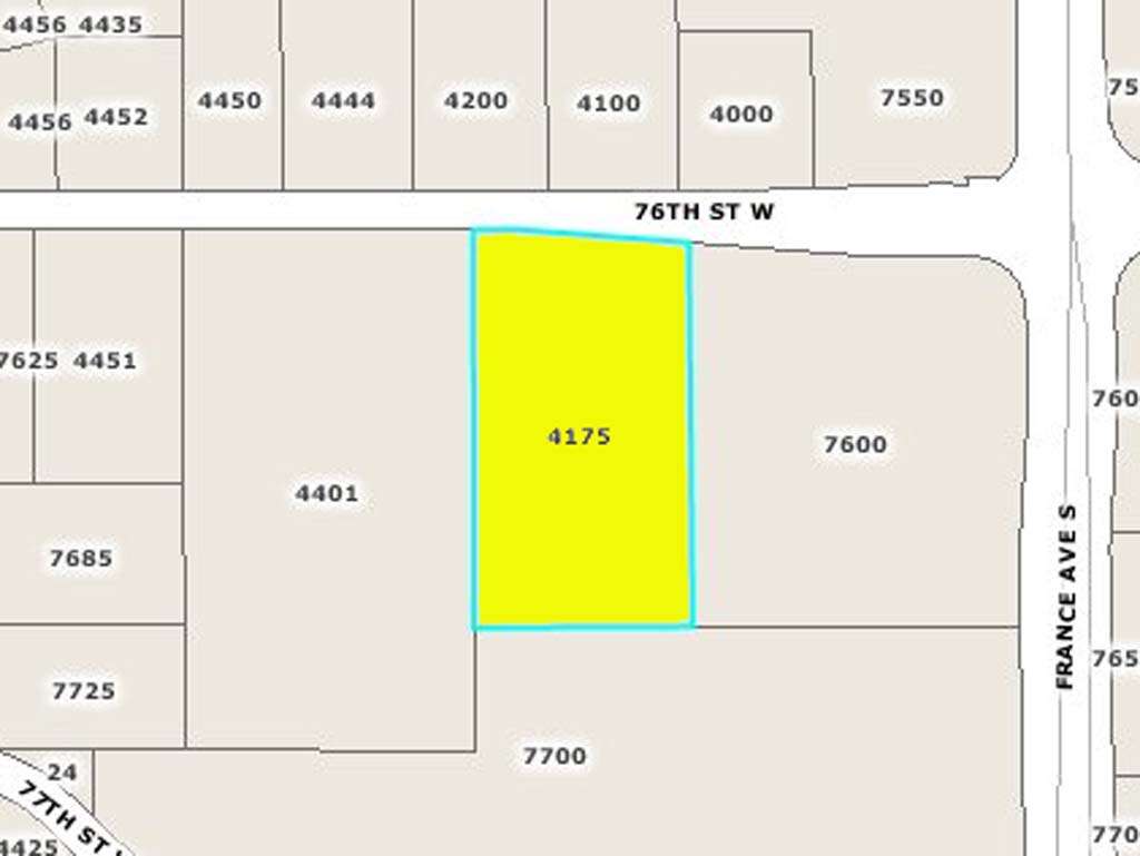 4175 W 76th St, Edina, MN à vendre Plan cadastral- Image 1 de 1