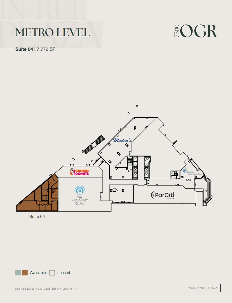 7500 Old Georgetown Rd, Bethesda, MD à louer Plan d’étage- Image 1 de 1