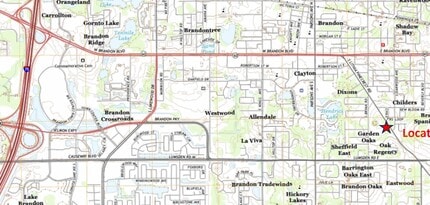 708 Lithia Pinecrest Rd Rd, Brandon, FL à louer Carte- Image 2 de 2