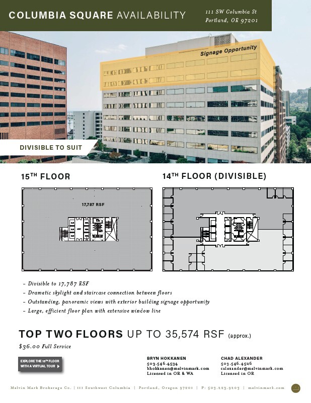 111 SW Columbia St, Portland, OR à louer Plan d’étage- Image 1 de 8