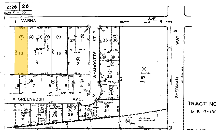 7327-7331 Varna Ave, North Hollywood, CA for lease - Plat Map - Image 2 of 5