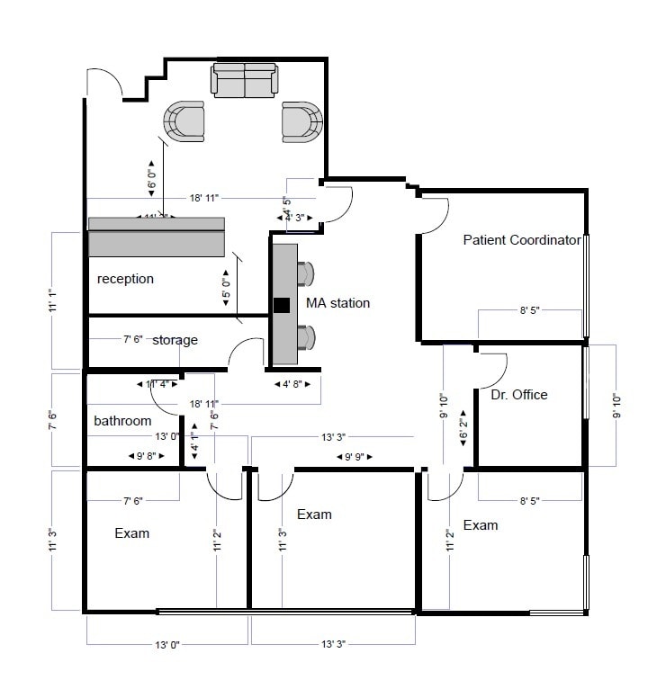 5111 N Scottsdale Rd, Scottsdale, AZ for lease Floor Plan- Image 1 of 2
