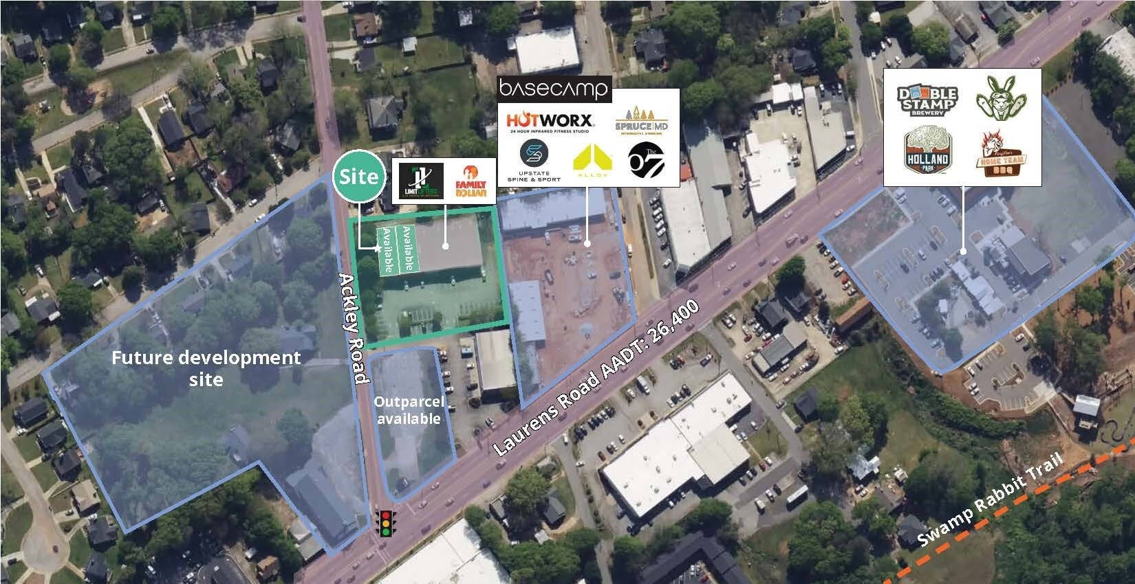 1016 Laurens Rd, Greenville, SC for lease Aerial- Image 1 of 5