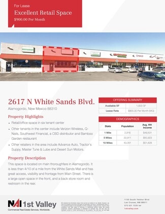 Plus de détails pour 2617 N White Sands Blvd, Alamogordo, NM - Commerce de détail à louer