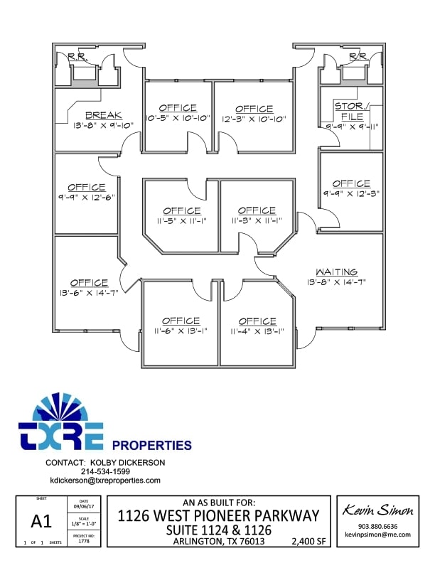1140 W Pioneer Pky, Arlington, TX for lease Floor Plan- Image 1 of 1