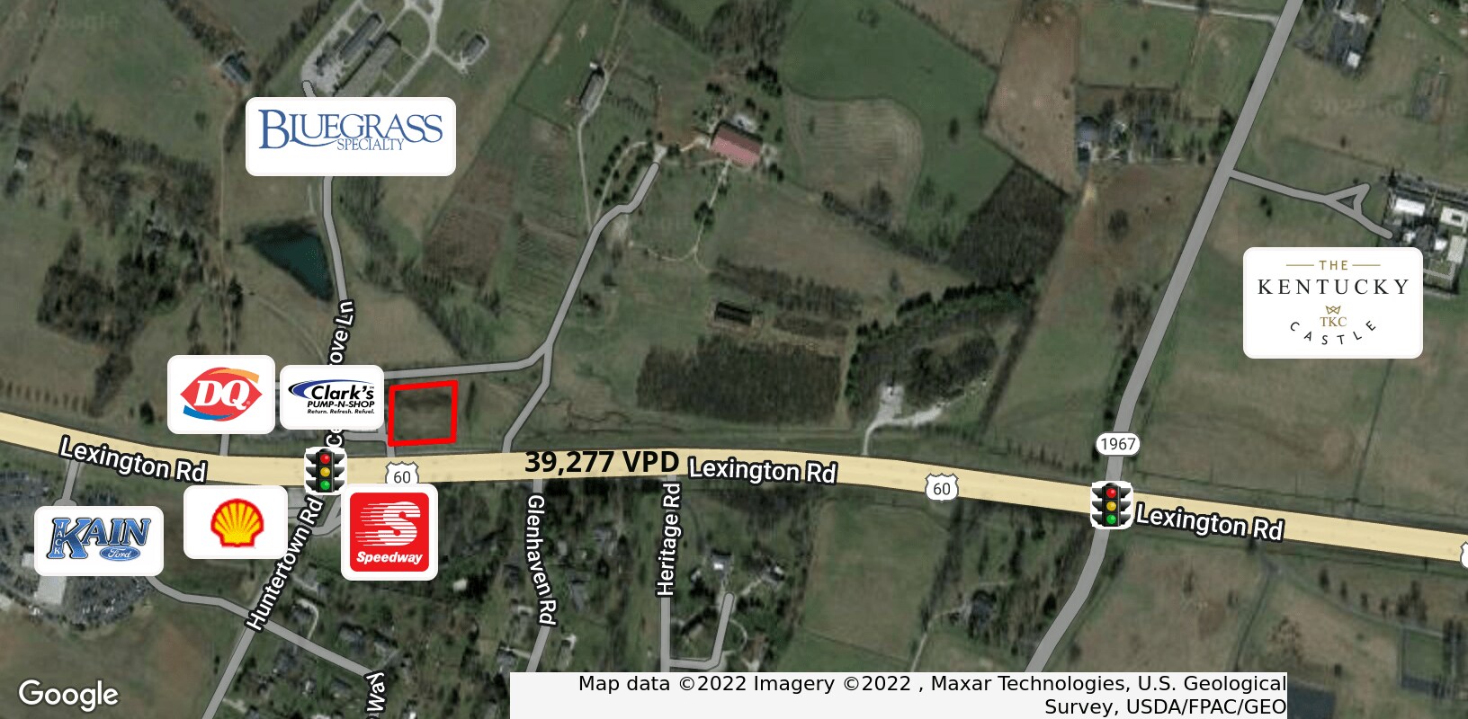 3620 Lexington Rd, Versailles, KY à vendre Aérien- Image 1 de 3