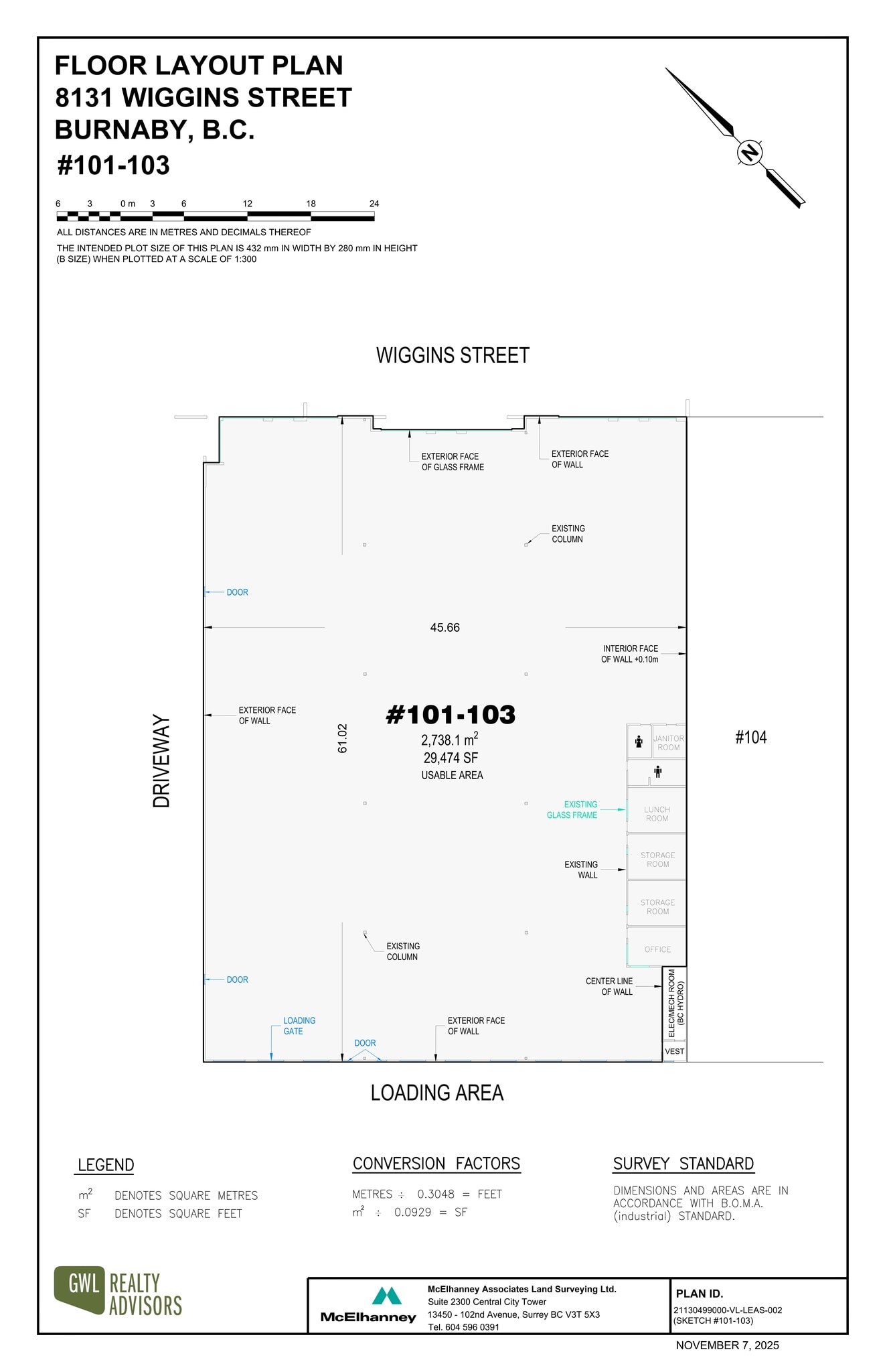 8131 Wiggins St, Burnaby, BC for lease Site Plan- Image 1 of 4