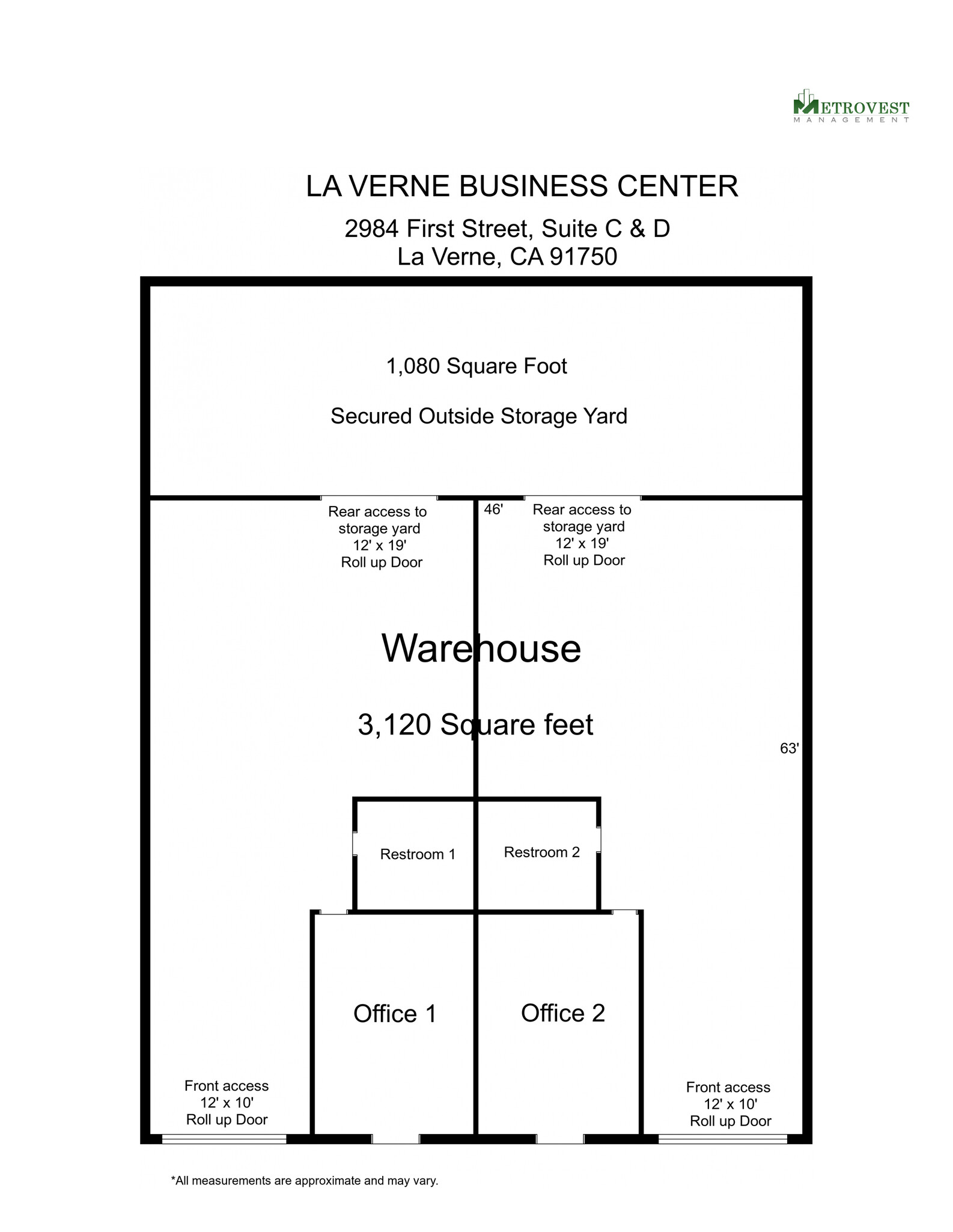 2974-2988 First St, La Verne, CA à louer Plan d  tage- Image 1 de 1