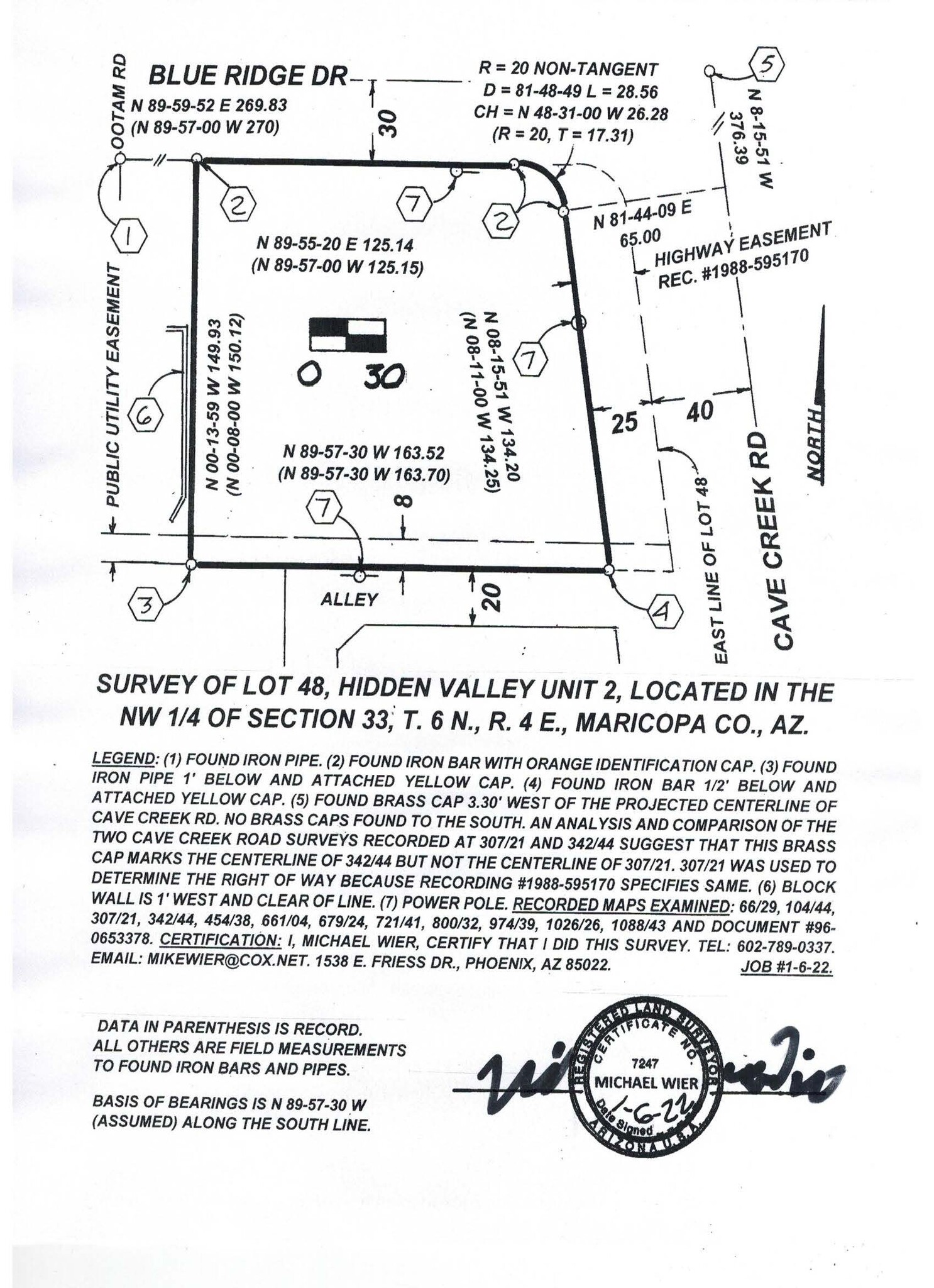 5825 E Blue Ridge Dr, Cave Creek, AZ à vendre Plan de site- Image 1 de 4