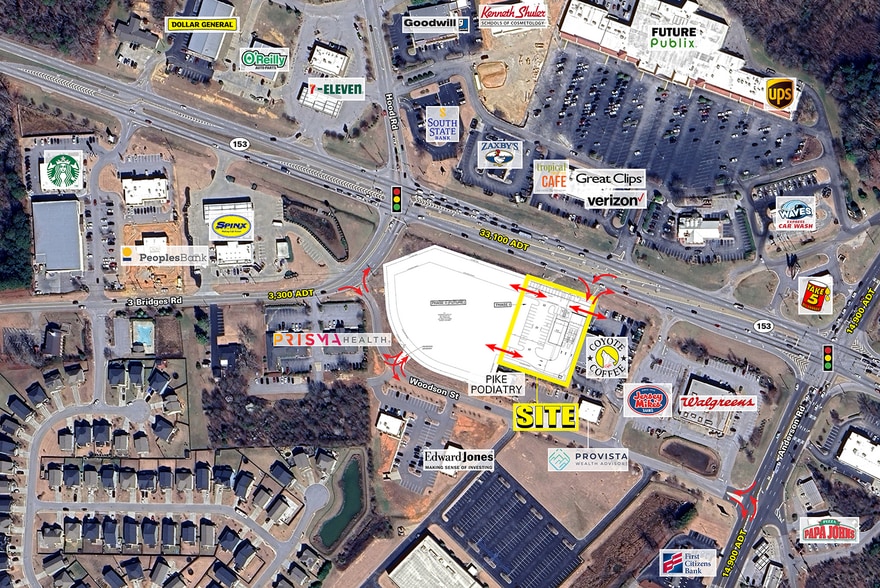 3529 Hwy 153, Powdersville, SC for lease - Aerial - Image 3 of 4