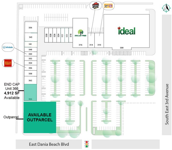 308-370 E Dania Beach Blvd, Dania, FL à louer - Photo du bâtiment - Image 2 de 11
