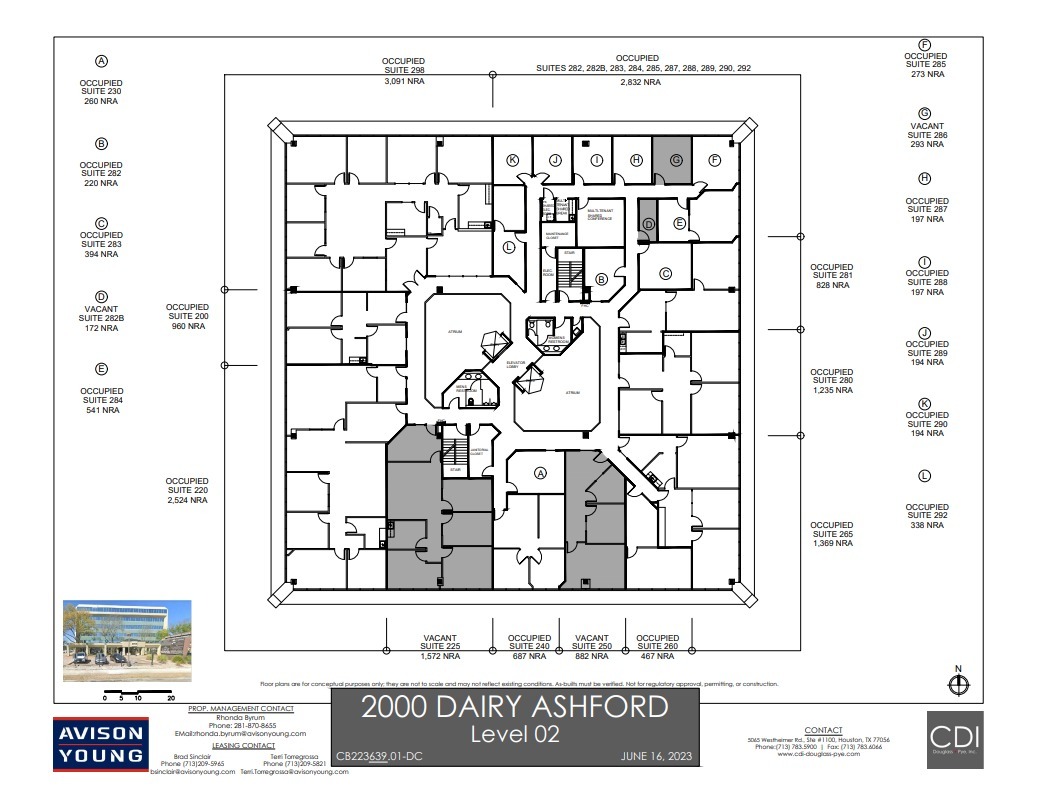 2000 S Dairy Ashford Rd, Houston, TX à louer Plan d’étage- Image 1 de 1