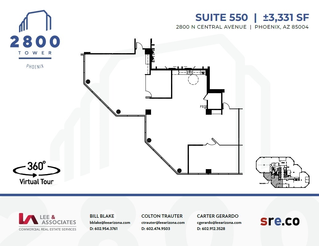 2800 N Central Ave, Phoenix, AZ for lease Floor Plan- Image 1 of 1